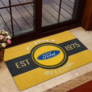 Utility Vehicle Doormat, Automotive Logo Style Floor Mat CAR169 - Yellow