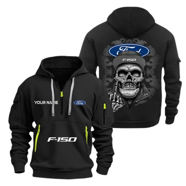Hoodie Half Zipper Exclusive Logo Gift For Touring Coupe Enthusiasts CAR166 - Black