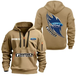 Touring Coupe Hoodie Half Zipper, All Over Print Hoodie Gift For Touring Coupe Enthusiasts CAR170 - Khaki