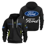 Pickup Legend Hoodie Half Zipper, All Over Print Hoodie Gift For Pickup Legend Enthusiasts CAR200 - Black