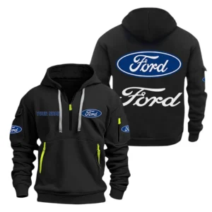 Pickup Legend Hoodie Half Zipper, All Over Print Hoodie Gift For Pickup Legend Enthusiasts CAR200 - Black