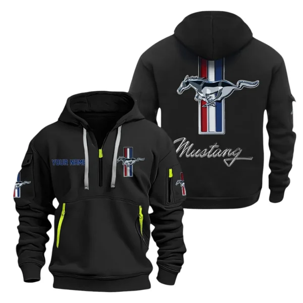Hoodie Half Zipper Exclusive Logo Gift For Touring Coupe Enthusiasts CAR200 - Black