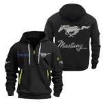 High-Performance Vehicle Hoodie Half Zipper, All Over Print Hoodie Gift For High-Performance Vehicle Enthusiasts CAR200 - Black