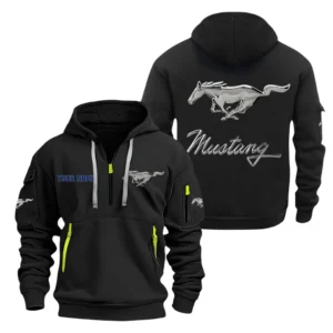 High-Performance Vehicle Hoodie Half Zipper, All Over Print Hoodie Gift For High-Performance Vehicle Enthusiasts CAR200 - Black