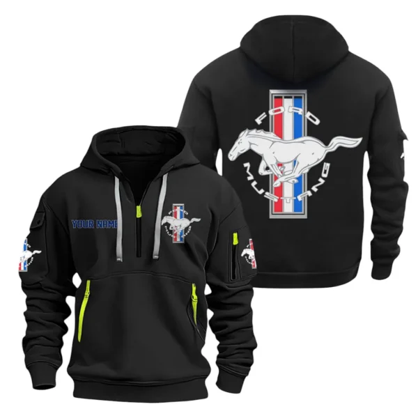 Touring Coupe Hoodie Half Zipper, All Over Print Hoodie Gift For Touring Coupe Enthusiasts CAR200 - Black