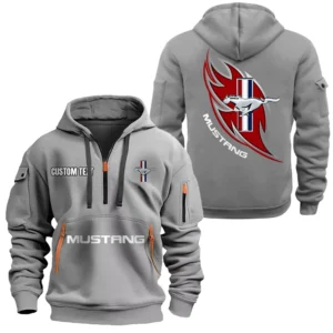Hoodie Half Zipper Exclusive Logo Gift For High-Performance Vehicle Enthusiasts CAR170 - Gray