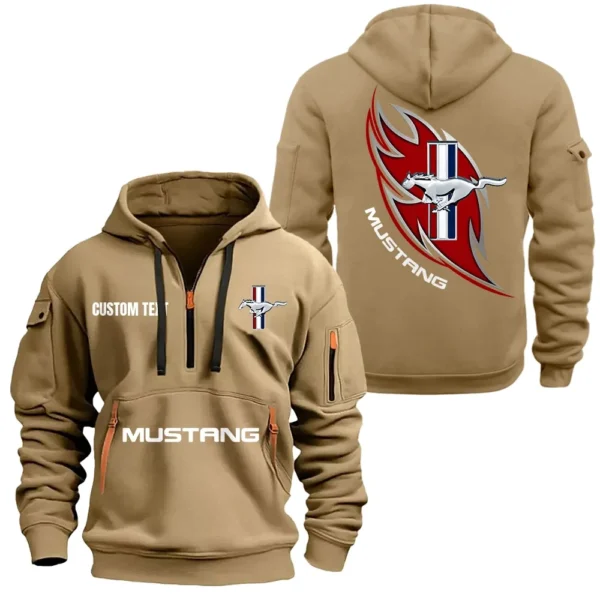 Hoodie Half Zipper Exclusive Logo Gift For Touring Coupe Enthusiasts CAR170 - Khaki