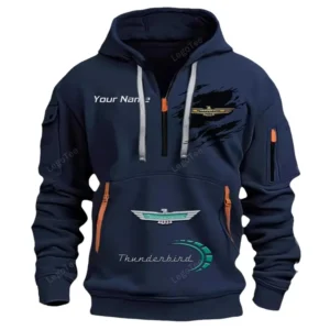 Hoodie Half Zipper Exclusive Logo Gift For Fastback Coupe Enthusiasts CAR113 - Navy