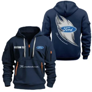 Hoodie Half Zipper Exclusive Logo Gift For Touring Coupe Enthusiasts CAR170 - Navy