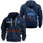 Pickup Legend Hoodie Half Zipper, All Over Print Hoodie Gift For Pickup Legend Enthusiasts CAR170 - Navy