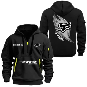 Trail Riding Outfit Hoodie Half Zipper, All Over Print Hoodie Gift For Trail Riding Outfit Enthusiasts CAR170 - Black
