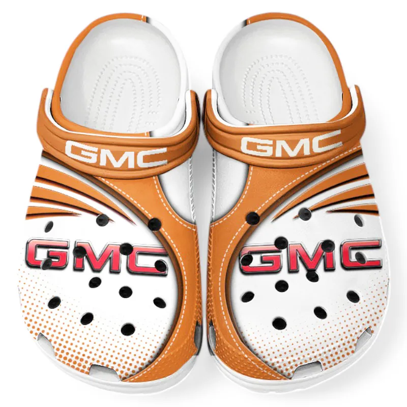 Full-Size Pickup Lover’s All Over Print Clog, Slip-On Shoes for Daily Comfort and Garage Style CAR181 - Orange