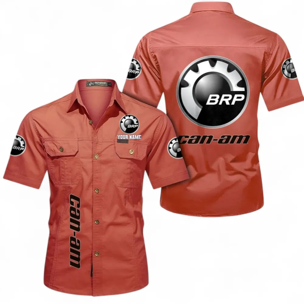 Fun Ride Machine Casual Short Sleeve Shirt, Custom Name CAR392 - Red