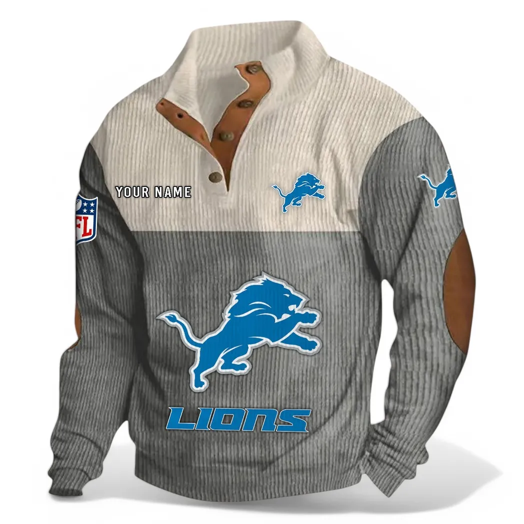 Game Day Claws Men's Stand Up Collar Base Shirt, Bold Collar Fan Style NFL850 - Gray