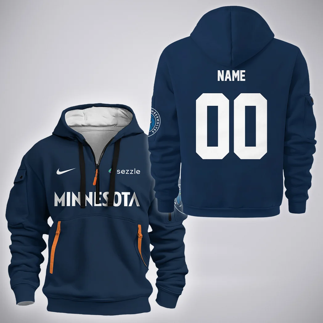 Game Day Court Energy Hoodie Half Zip 3D, Casual Sport Half-Zip Hoodie HVN1280