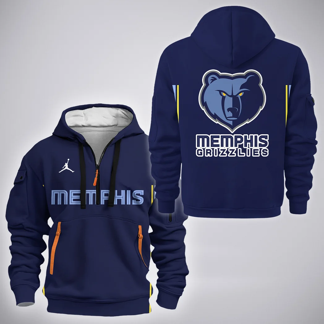 Game Day Hoop Spirit Hoodie Half Zip 3D, Casual Sport Half-Zip Hoodie HVN1277