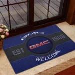 Full-Size Pickup Doormat, Durable Auto-Inspired Rug for Garage or Home Entry CAR169 - Blue