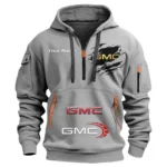 Hoodie Half Zipper Exclusive Logo Gift For American Truck Enthusiasts CAR113 - Gray