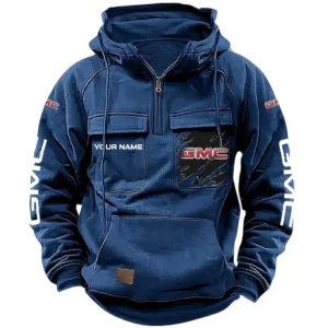 Commercial Vehicle Tactical Quarter Zip Hoodie, Exclusive Logo Hoodie For Car Enthusiasts CAR164 - Dark Blue