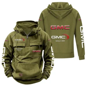 Work Truck Tactical Quarter Zip Hoodie, Exclusive Logo Hoodie For Car Enthusiasts CAR960 - Army Green