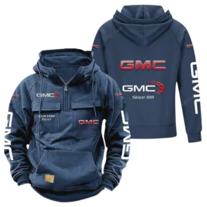 Cargo Vehicle Tactical Quarter Zip Hoodie, Exclusive Logo Hoodie For Car Enthusiasts CAR960 - Dark Blue
