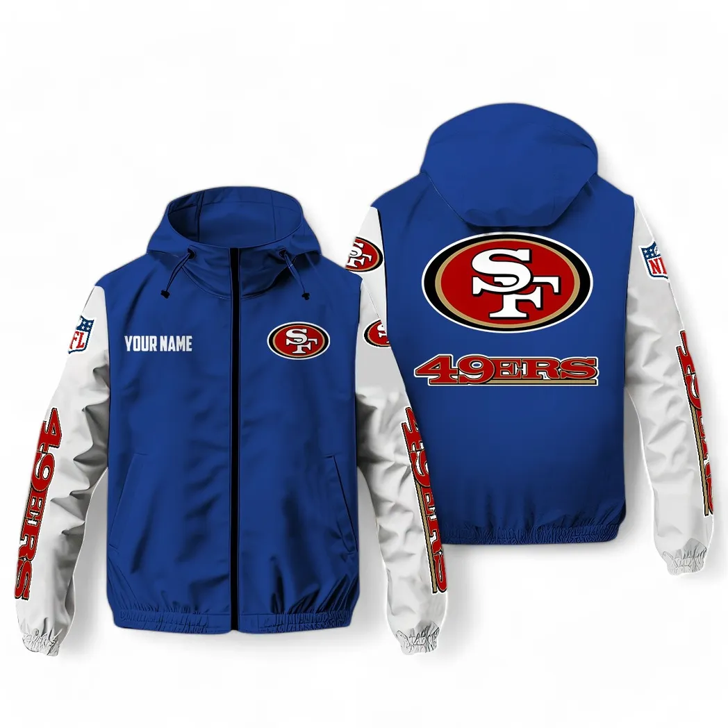 Golden Gate Pride Windbreaker Jacket, Performance Fan Jacket NFL291 - Blue