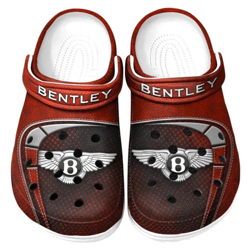 Grand Touring Vehicle Culture Clog, Stylish All Over Print Lightweight Shoes for Auto Fans and Streetwear Style CAR177 - Red
