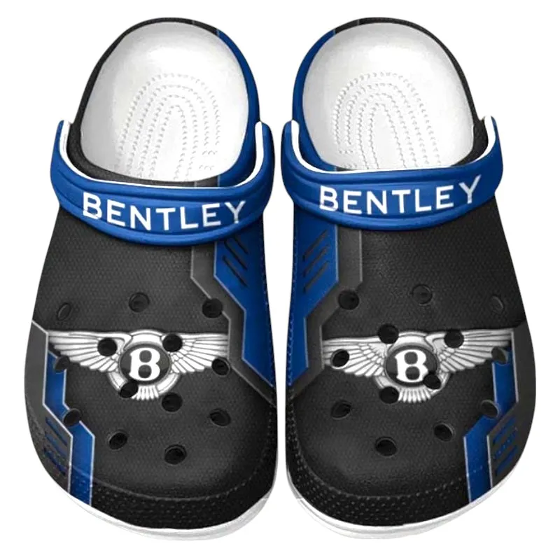 Grand Touring Vehicle Culture Clog, Stylish All Over Print Lightweight Shoes for Auto Fans and Streetwear Style CAR185 - Blue