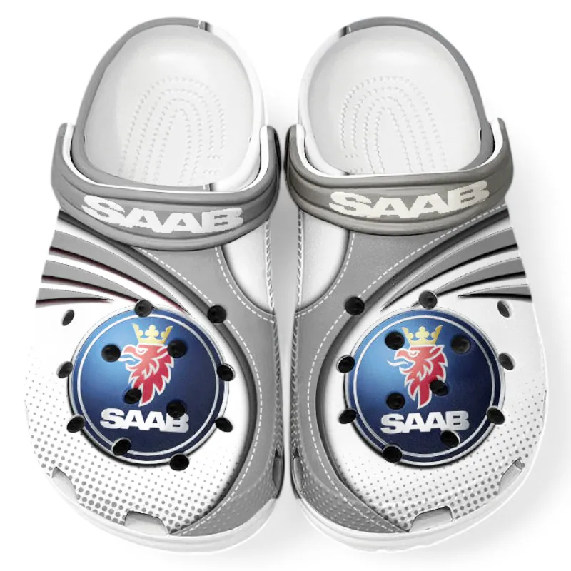 Gray Custom Executive Hatchback All Over Print Clog, Car Culture Inspired Footwear Gift for Men and Women CAR181