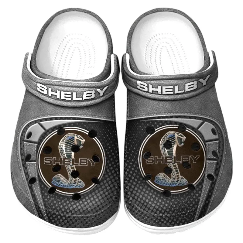 Gray Custom High-Horsepower Vehicle All Over Print Clog, Car Culture Inspired Footwear Gift for Men and Women CAR177