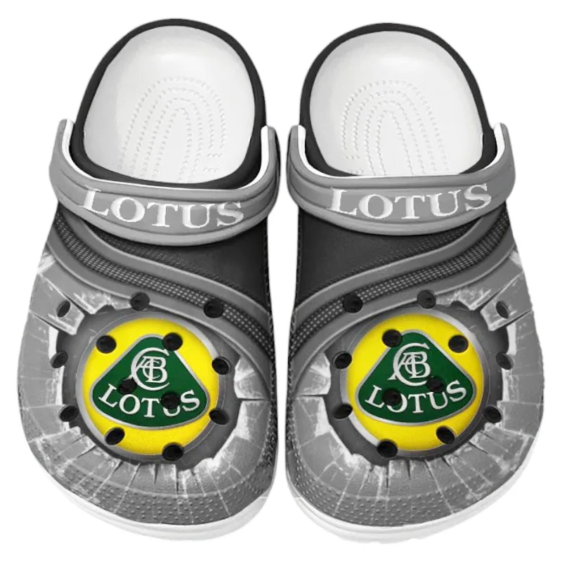 Gray Custom Lightweight Roadster All Over Print Clog, Car Culture Inspired Footwear Gift for Men and Women CAR188