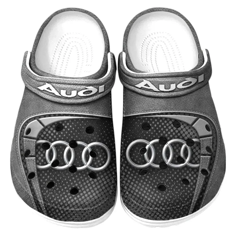 Gray Custom Prestige Drive All Over Print Clog, Car Culture Inspired Footwear Gift for Men and Women CAR177