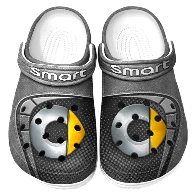 Gray Custom Urban Mini Auto All Over Print Clog, Car Culture Inspired Footwear Gift for Men and Women CAR177