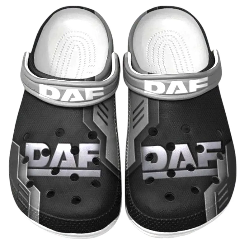 Gray Edition Freight Truck Inspired All Over Print Clog, Perfect Gift Footwear for Automotive Enthusiasts CAR185