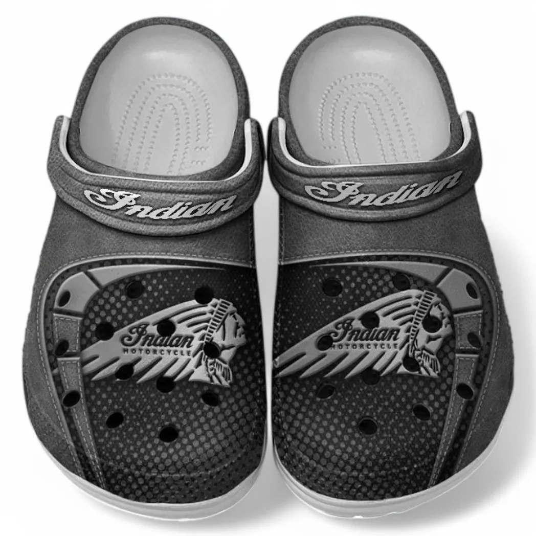 Gray Edition Retro Touring Motorcycle Inspired All Over Print Clog, Perfect Gift Footwear for Automotive Enthusiasts CAR183