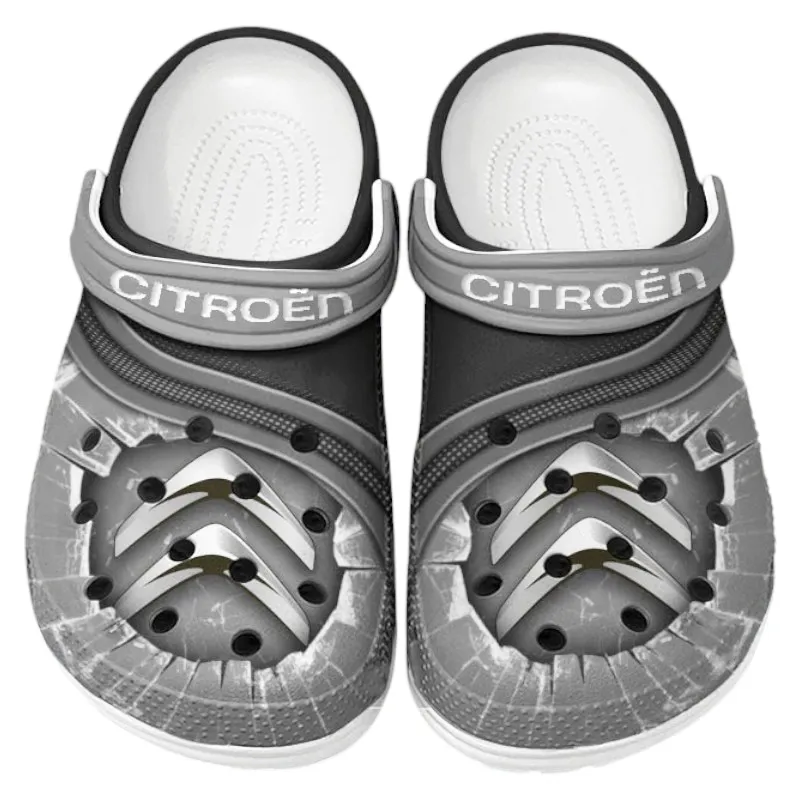 Gray Edition Stylish Crossover Inspired All Over Print Clog, Perfect Gift Footwear for Automotive Enthusiasts CAR188