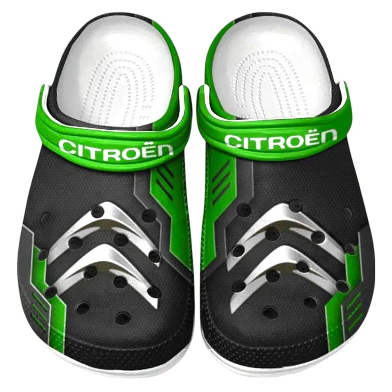 Green Custom Comfortable Sedan All Over Print Clog, Car Culture Inspired Footwear Gift for Men and Women CAR185