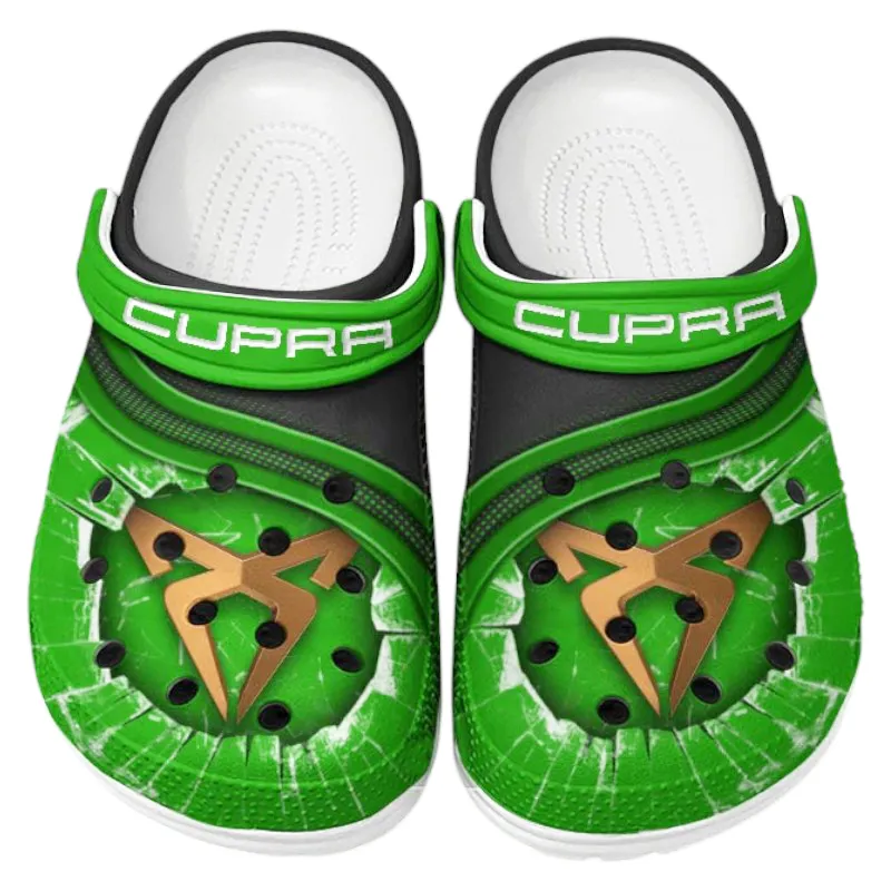 Green Custom Dynamic Compact Auto All Over Print Clog, Car Culture Inspired Footwear Gift for Men and Women CAR188