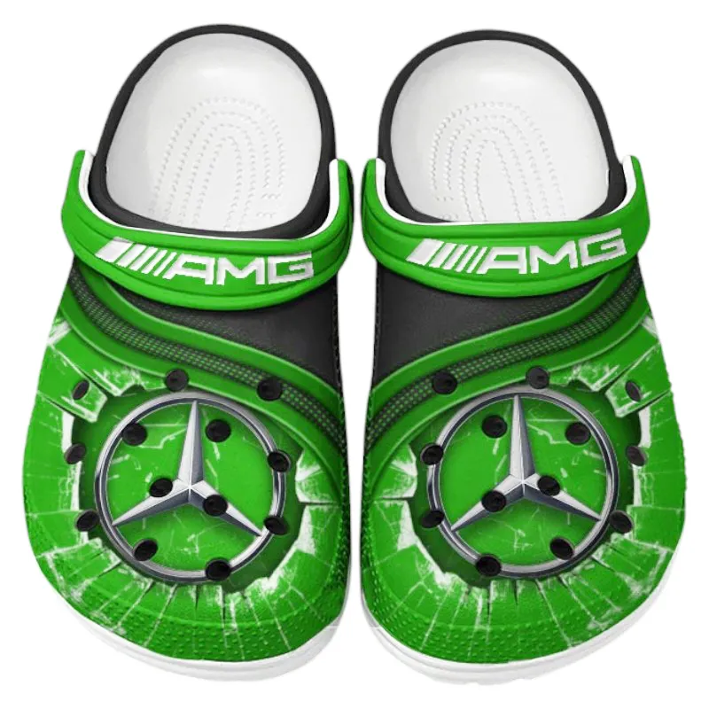Green Custom Luxury Sports Sedan All Over Print Clog, Car Culture Inspired Footwear Gift for Men and Women CAR188