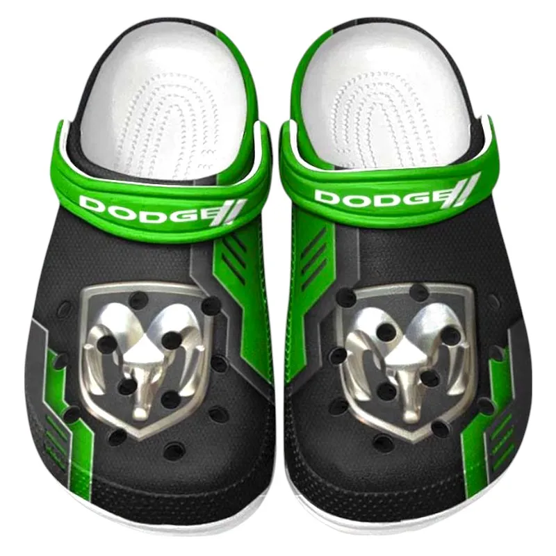 Green Custom Muscle Car All Over Print Clog, Car Culture Inspired Footwear Gift for Men and Women CAR185