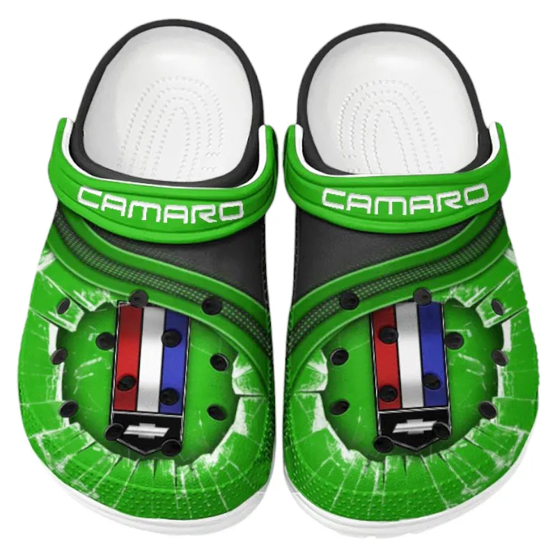 Green Custom Practical Hatchback All Over Print Clog, Car Culture Inspired Footwear Gift for Men and Women CAR188
