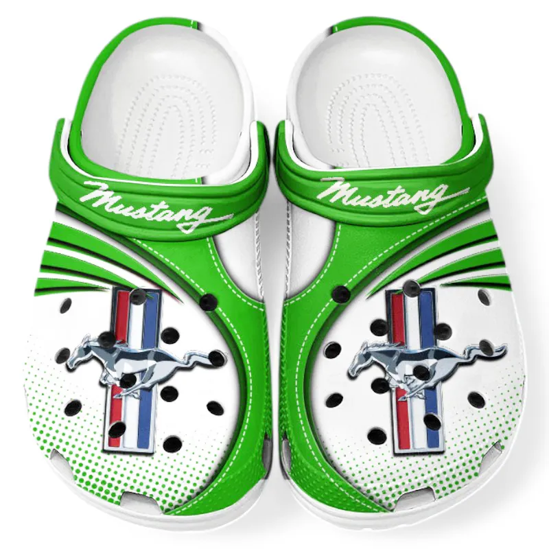 Green Custom Sporty Coupe All Over Print Clog, Car Culture Inspired Footwear Gift for Men and Women CAR181