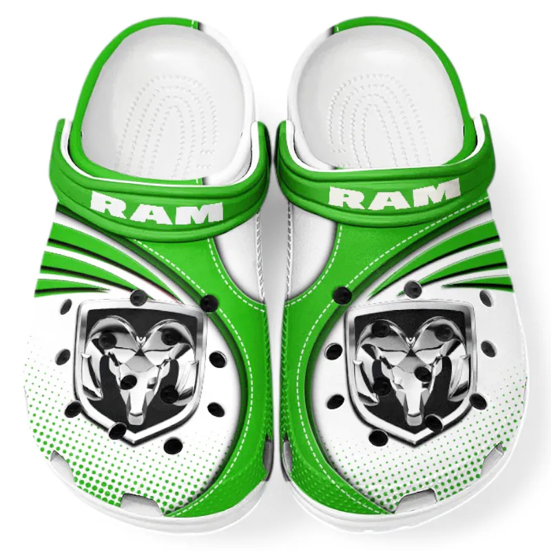 Green Edition American Work Truck Inspired All Over Print Clog, Perfect Gift Footwear for Automotive Enthusiasts CAR181