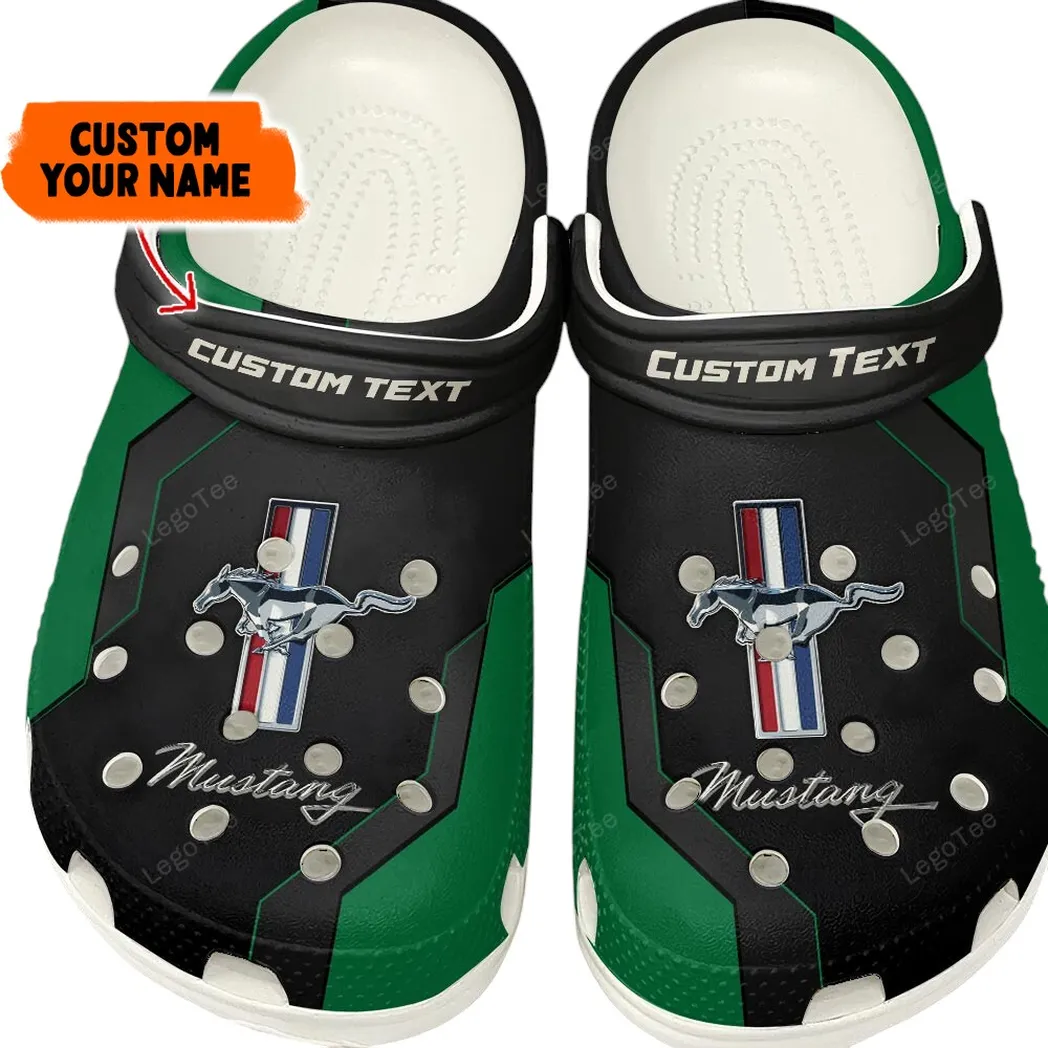Green Edition Modern Automobile Inspired All Over Print Clog, Perfect Gift Footwear for Automotive Enthusiasts CAR140