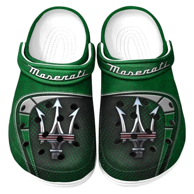 Green Edition Performance Sedan Inspired All Over Print Clog, Perfect Gift Footwear for Automotive Enthusiasts CAR177
