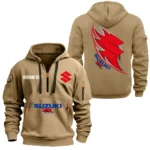 Urban Racer Hoodie Half Zipper, All Over Print Hoodie Gift For Urban Racer Enthusiasts CAR170 - Khaki