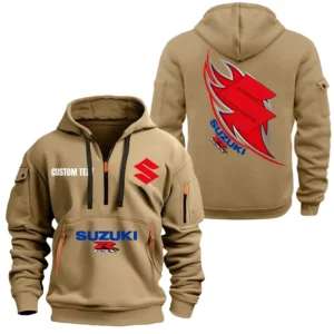 Urban Racer Hoodie Half Zipper, All Over Print Hoodie Gift For Urban Racer Enthusiasts CAR170 - Khaki