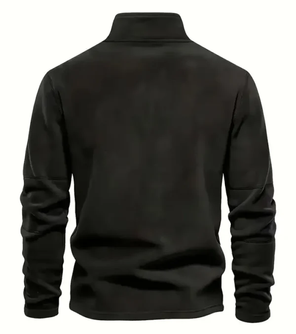 Sports Car Half Zip Stand Up Collar Hoodie CAR486 - Black - Image 2