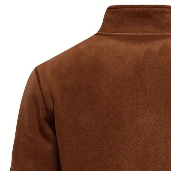 High-Performance Coupe Half Zip Stand Up Collar Hoodie CAR486 - Brown - Image 3