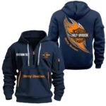 Hoodie Half Zipper Exclusive Logo Gift For Motor Iconic Enthusiasts CAR170 - Navy